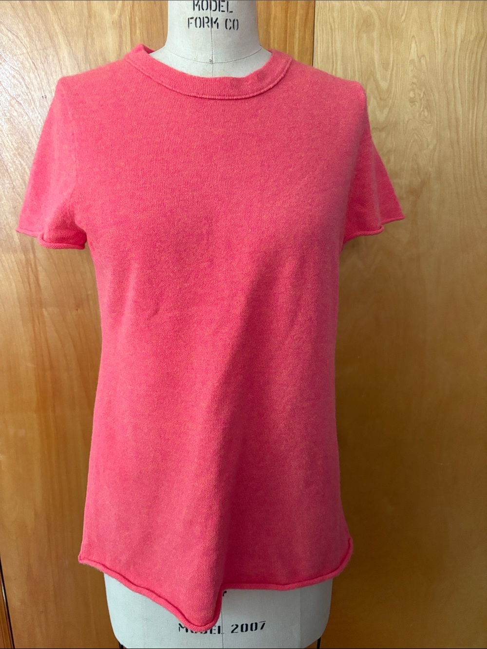 J.Crew Cashmere Relaxed Tee Medium Neon Heather Begonia
